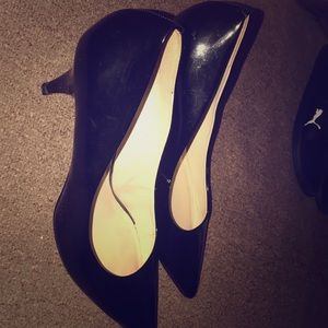 Gloss Black Nine West heels